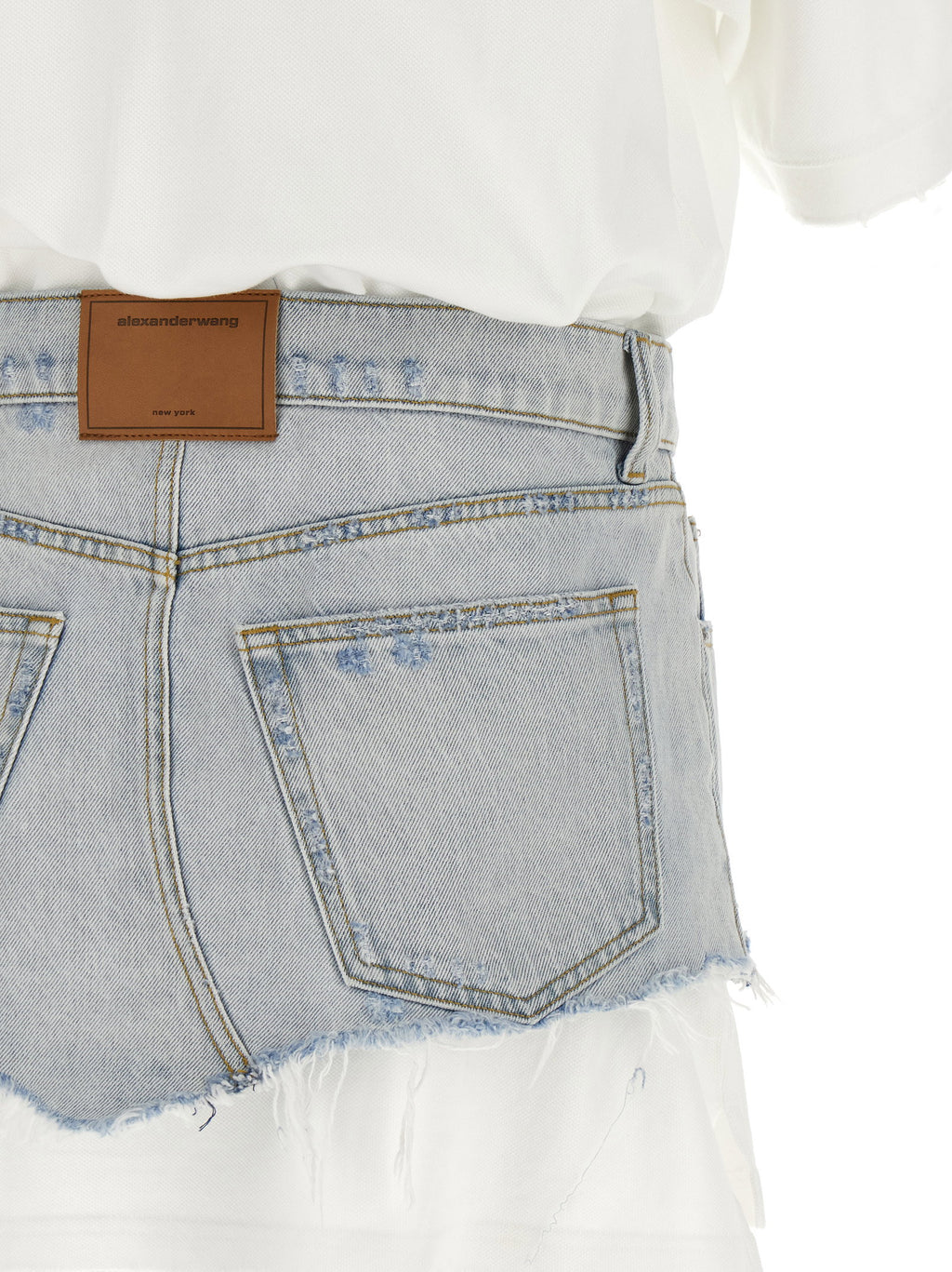 Alexander Wang Denim Skirt Polo Dress