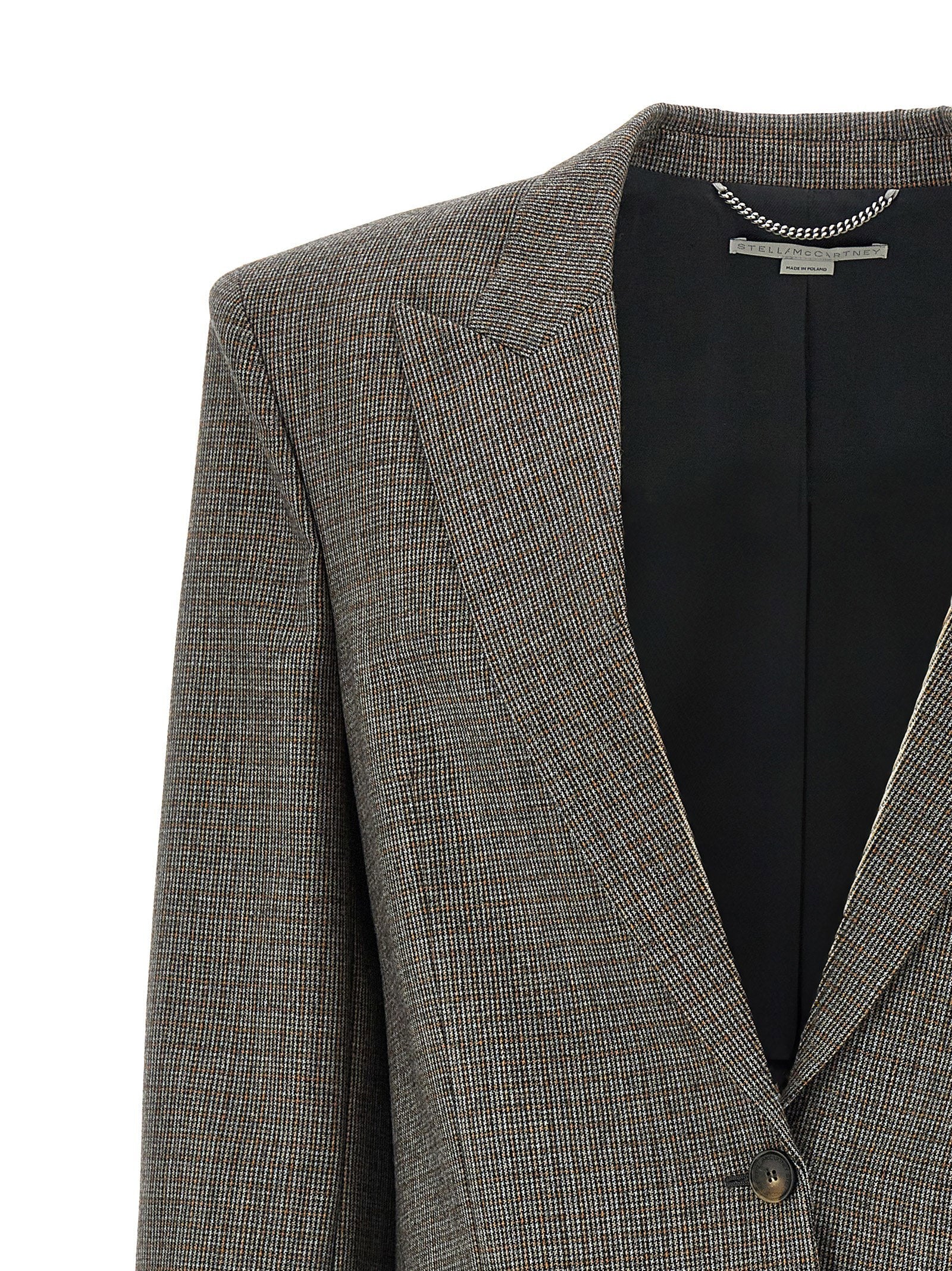 Stella Mccartney Single-breasted Micro Houndstooth Blazer
