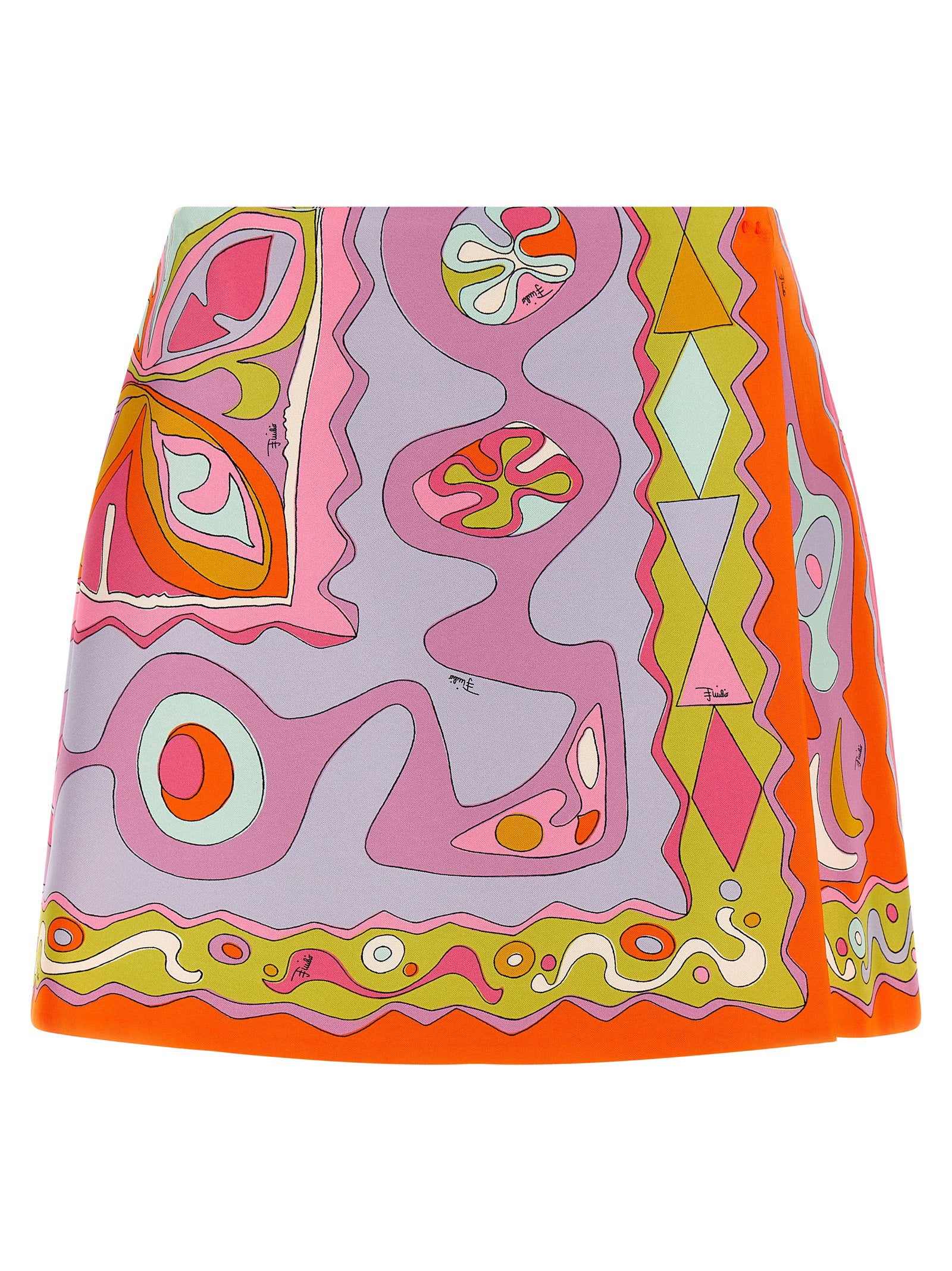 Emilio Pucci Angoli Print Twill Skirt