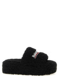 Balenciaga Furry Platform Slides