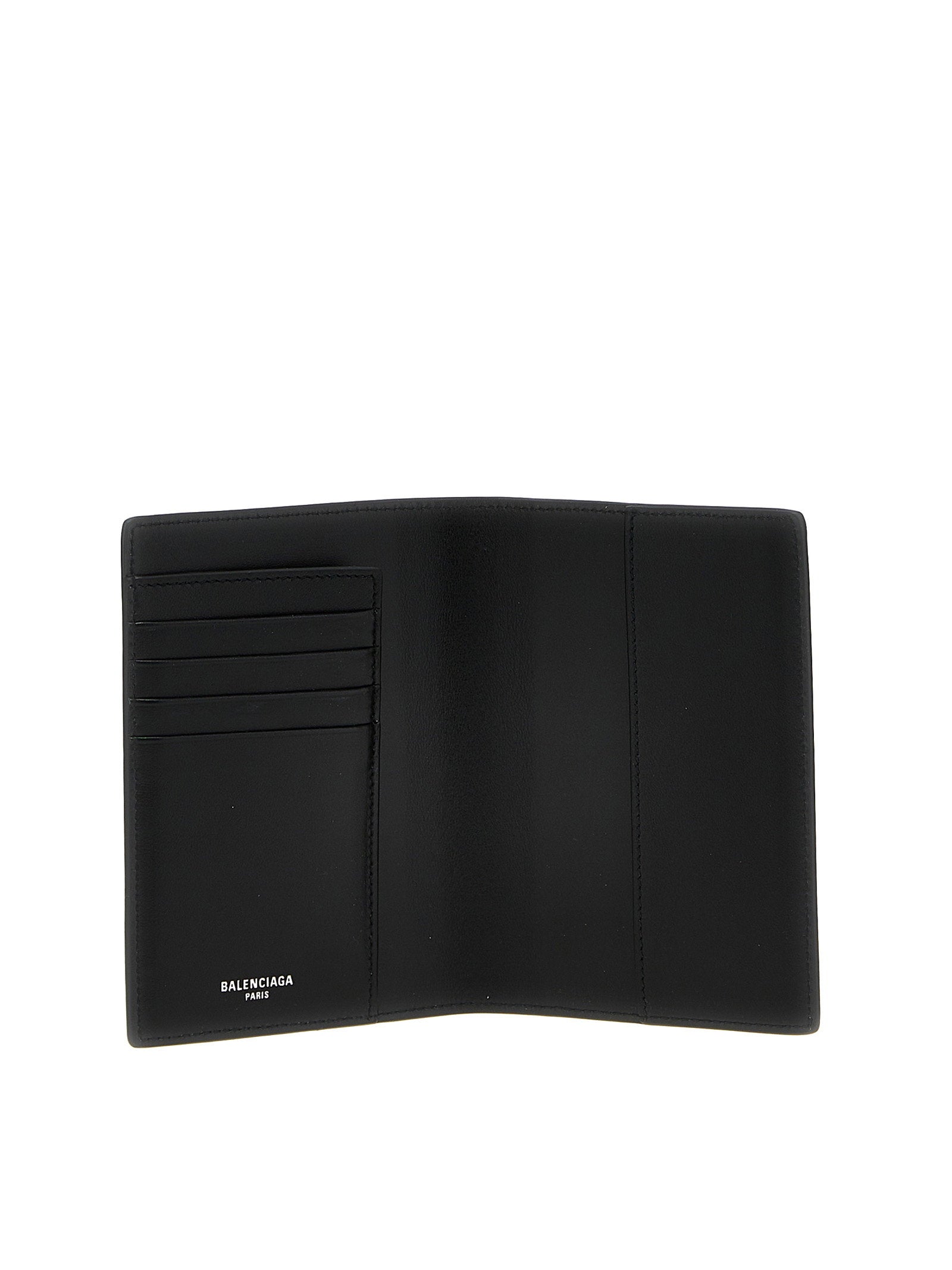 Balenciaga Logo Leather Passport Holder