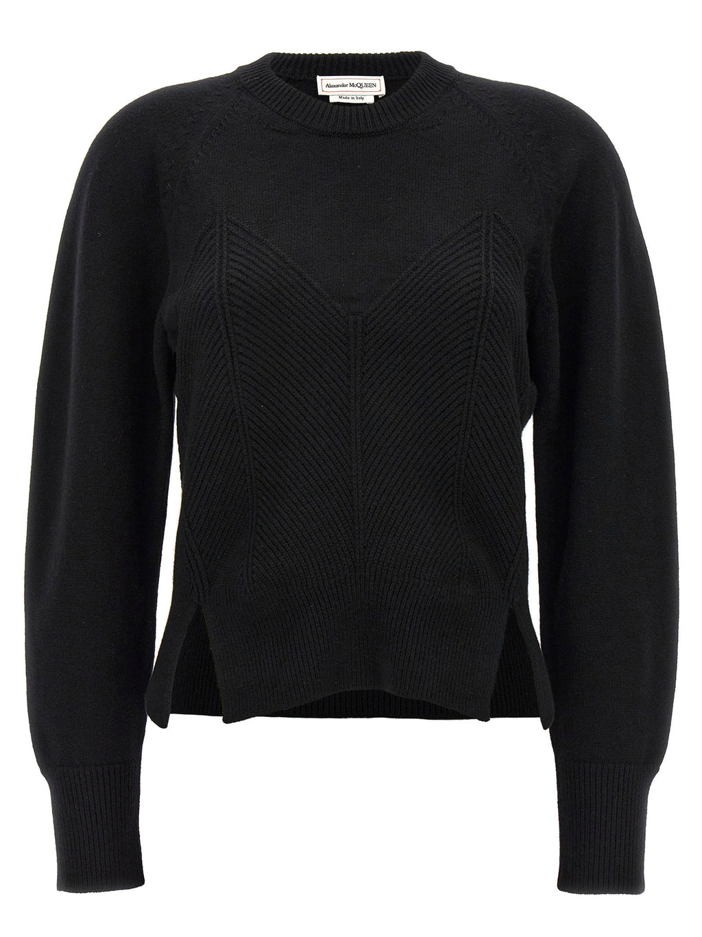 Alexander McQueen Chevron Corset Sweater