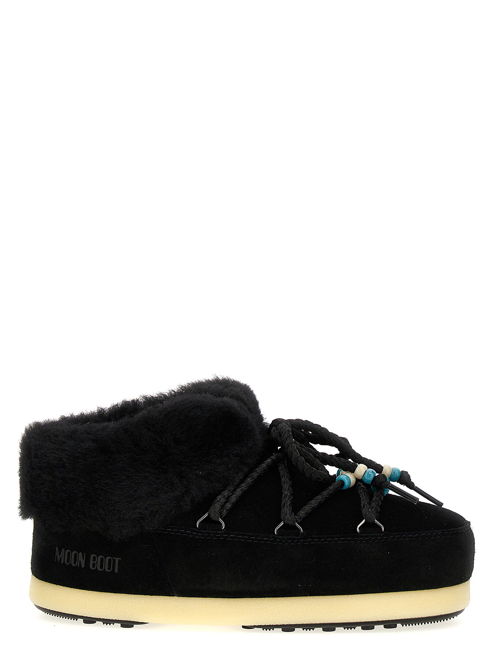 Moon Boot Mule Suede Beads Ankle Boots