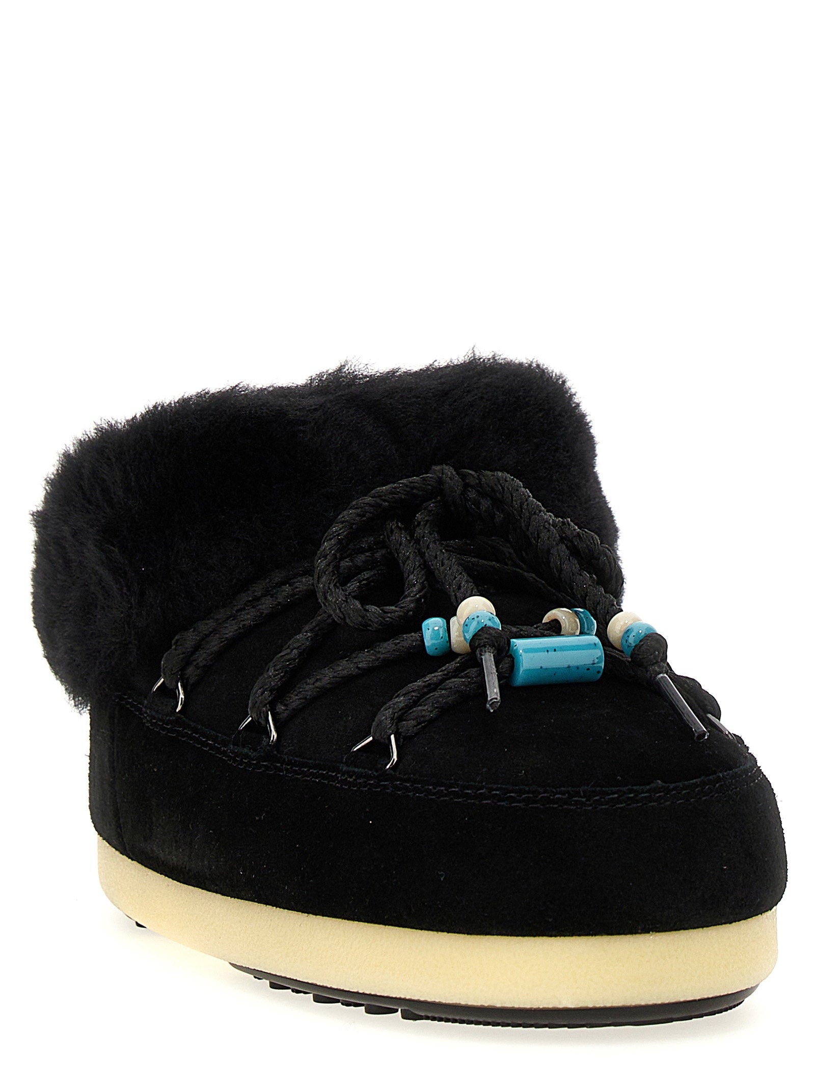 Moon Boot Mule Suede Beads Ankle Boots