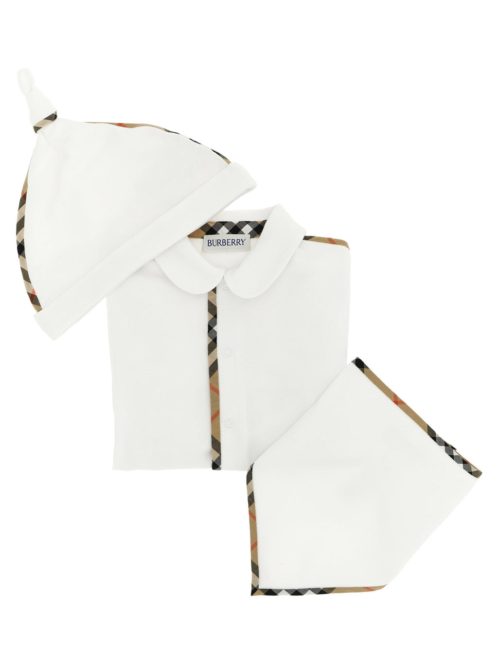 Burberry Baby Set Hamilton Jumpsuit + Cap + Bib