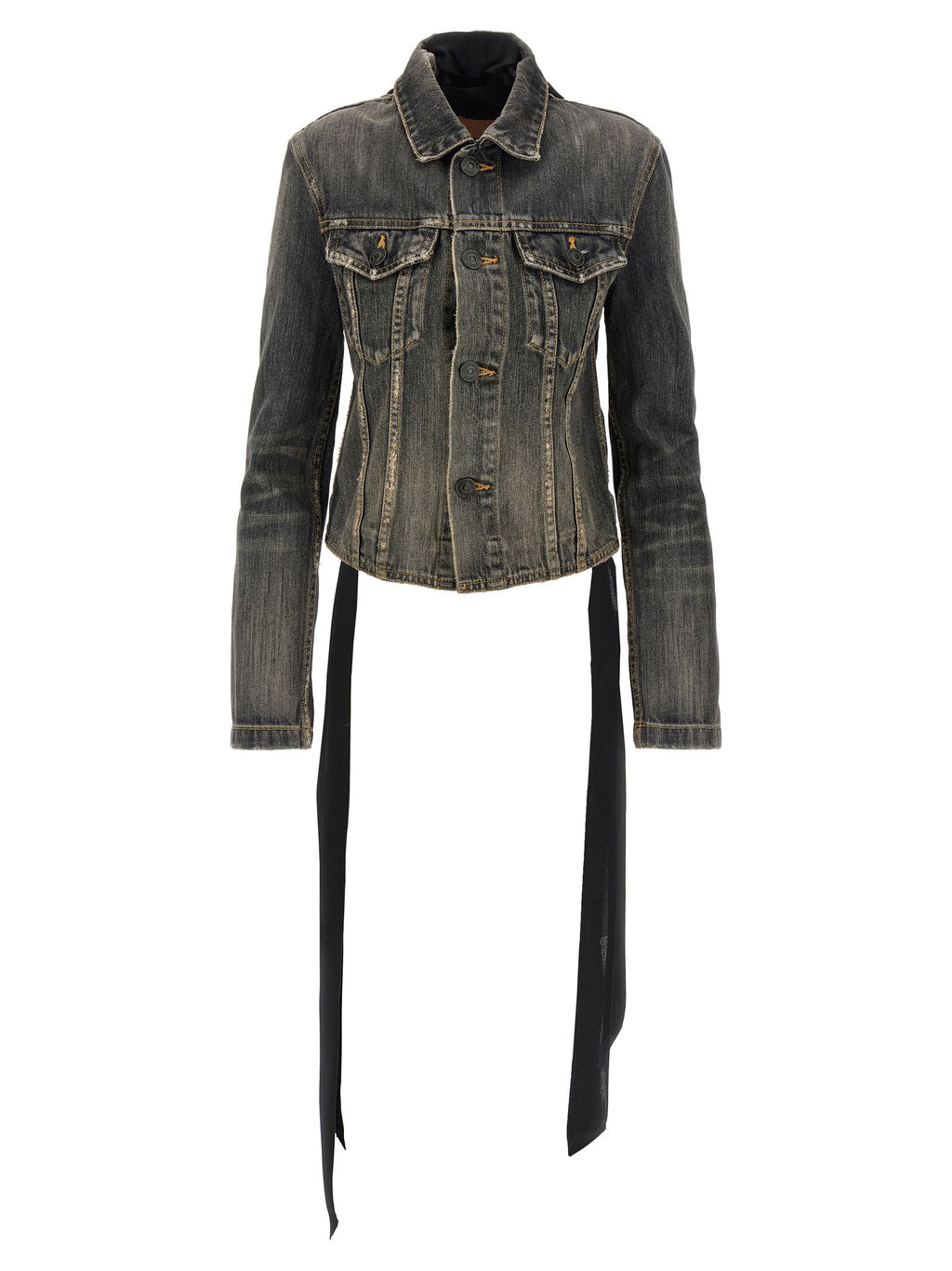 Balenciaga Lace Up Denim Jacket