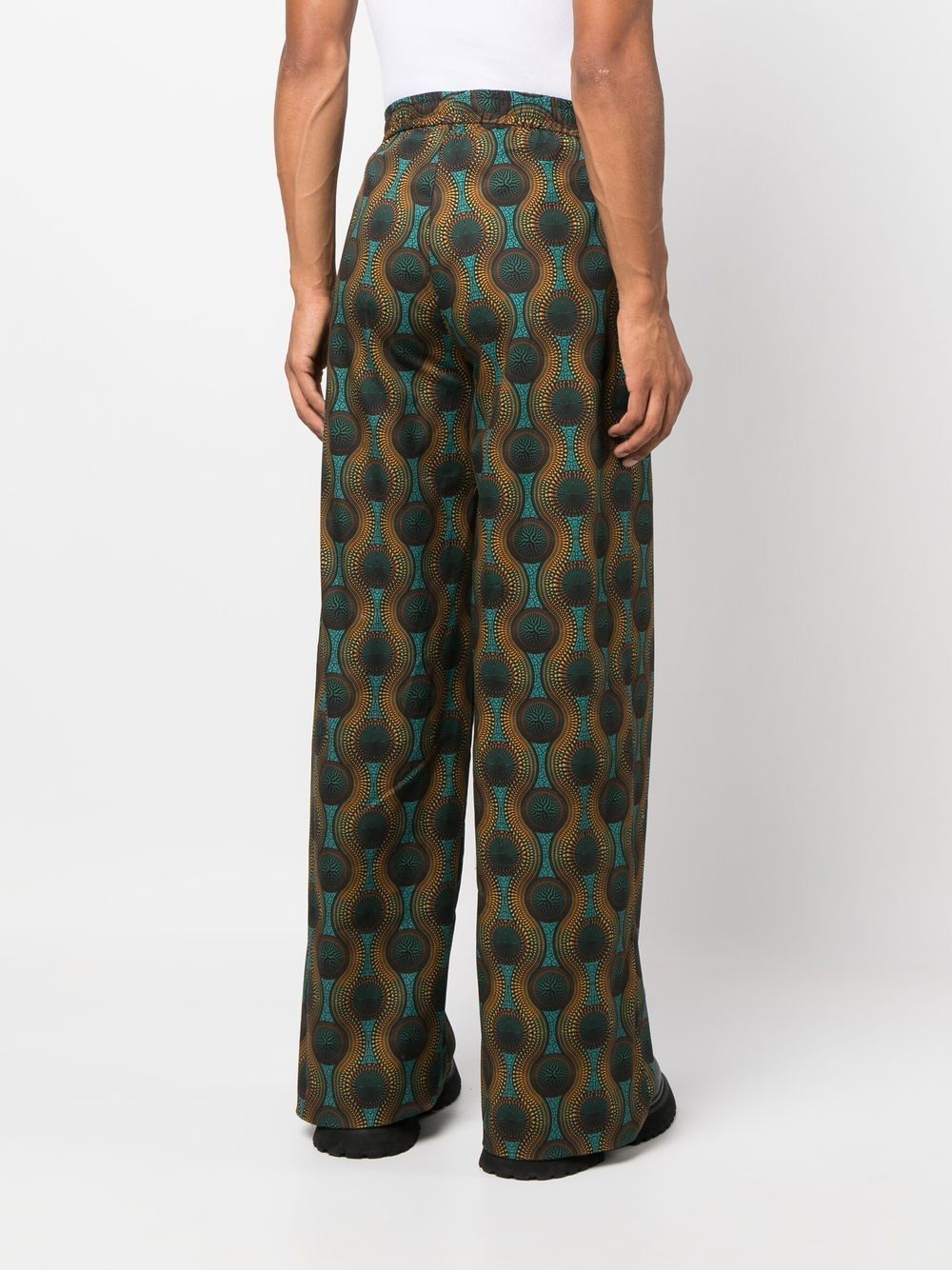 Ozwald Boateng Elastic waist printed cotton trousers