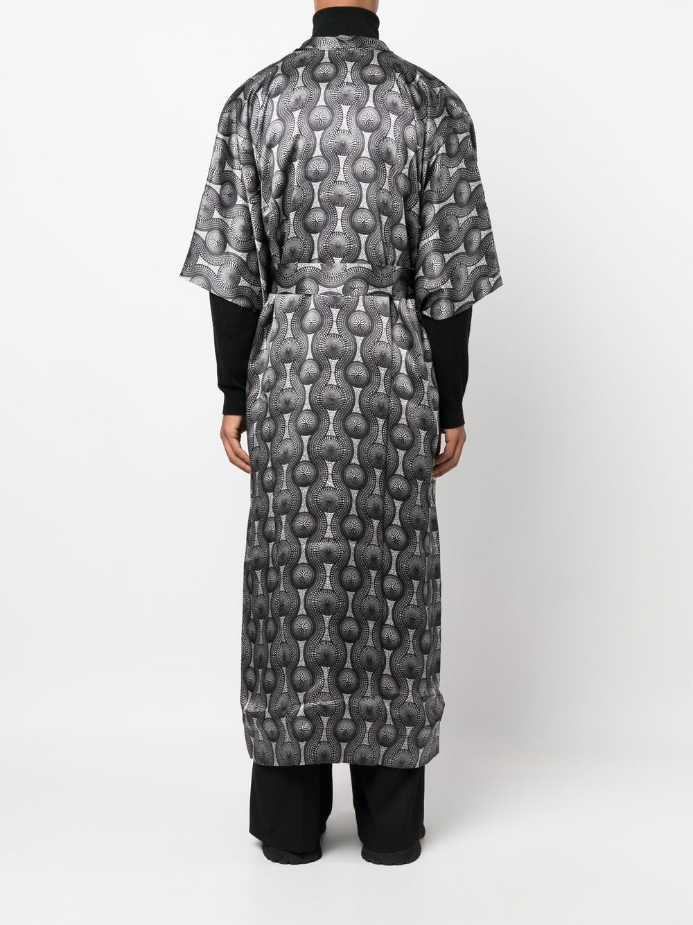 Ozwald Boateng Printed silk long kimono