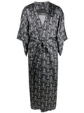 Ozwald Boateng Printed silk long kimono