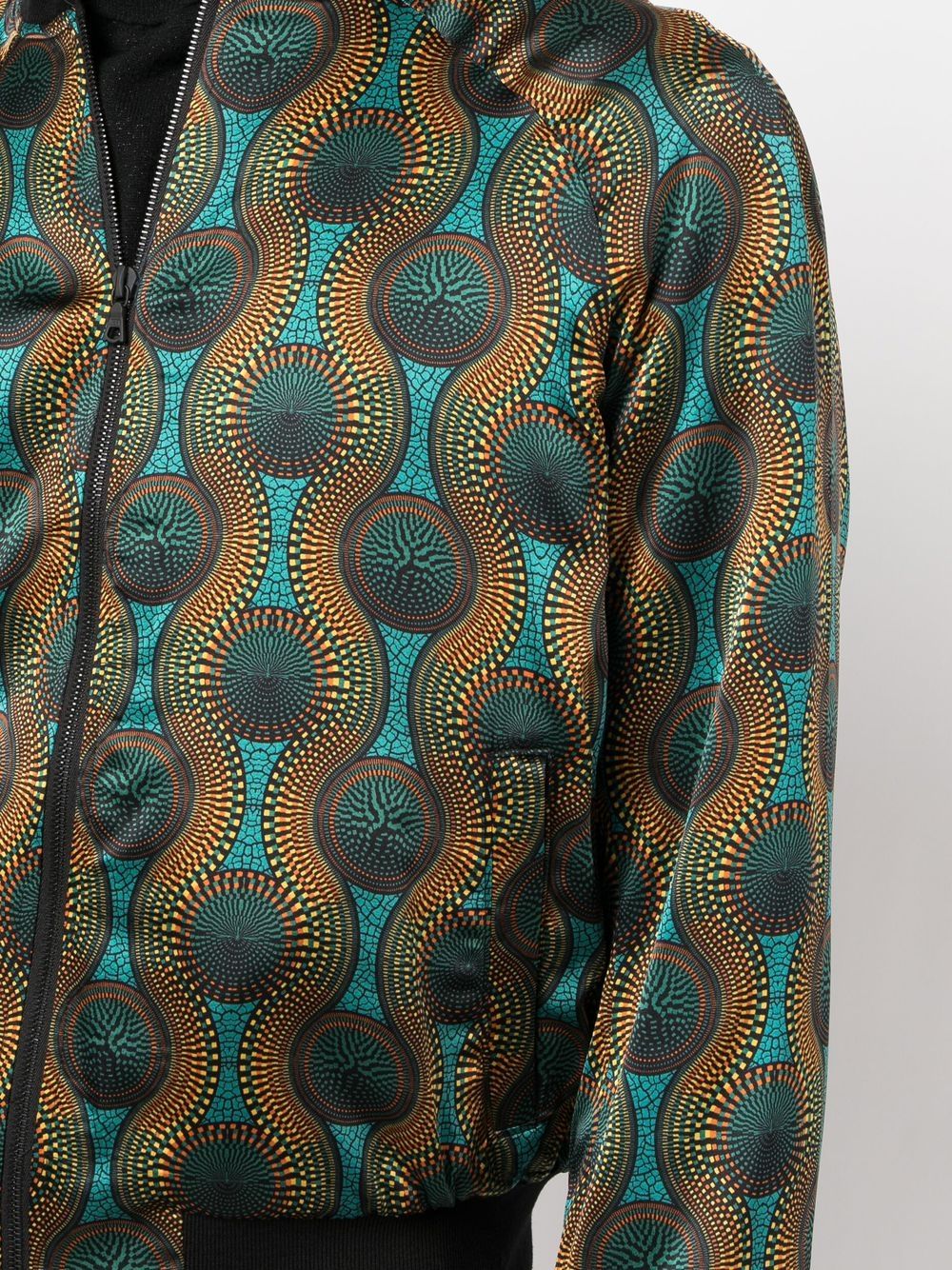Ozwald Boateng Printed silk bomber jacket