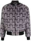 Ozwald Boateng Printed velvet bomber jacket