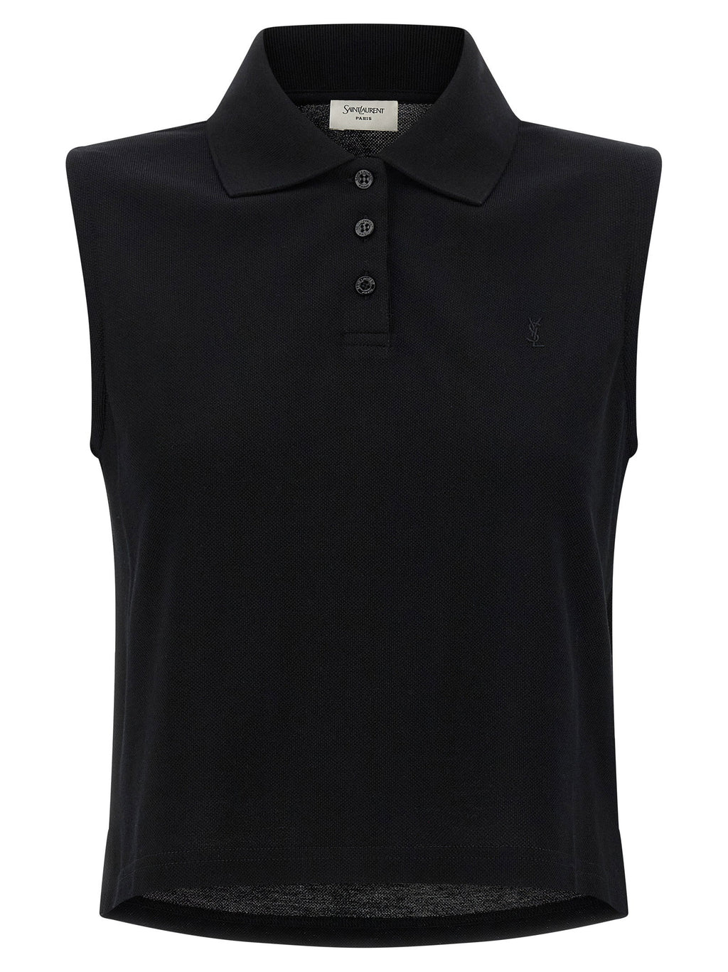 Saint Laurent Cassandre Embroidered Polo Shirt