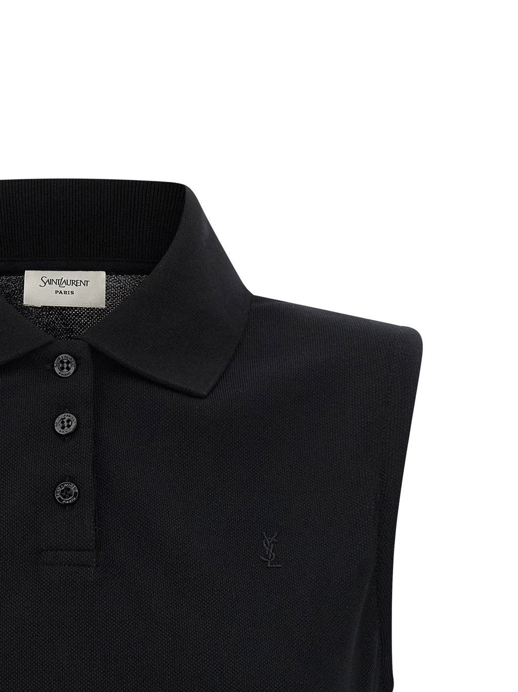 Saint Laurent Cassandre Embroidered Polo Shirt