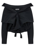 Balenciaga Crop Shirt Off The Shoulder