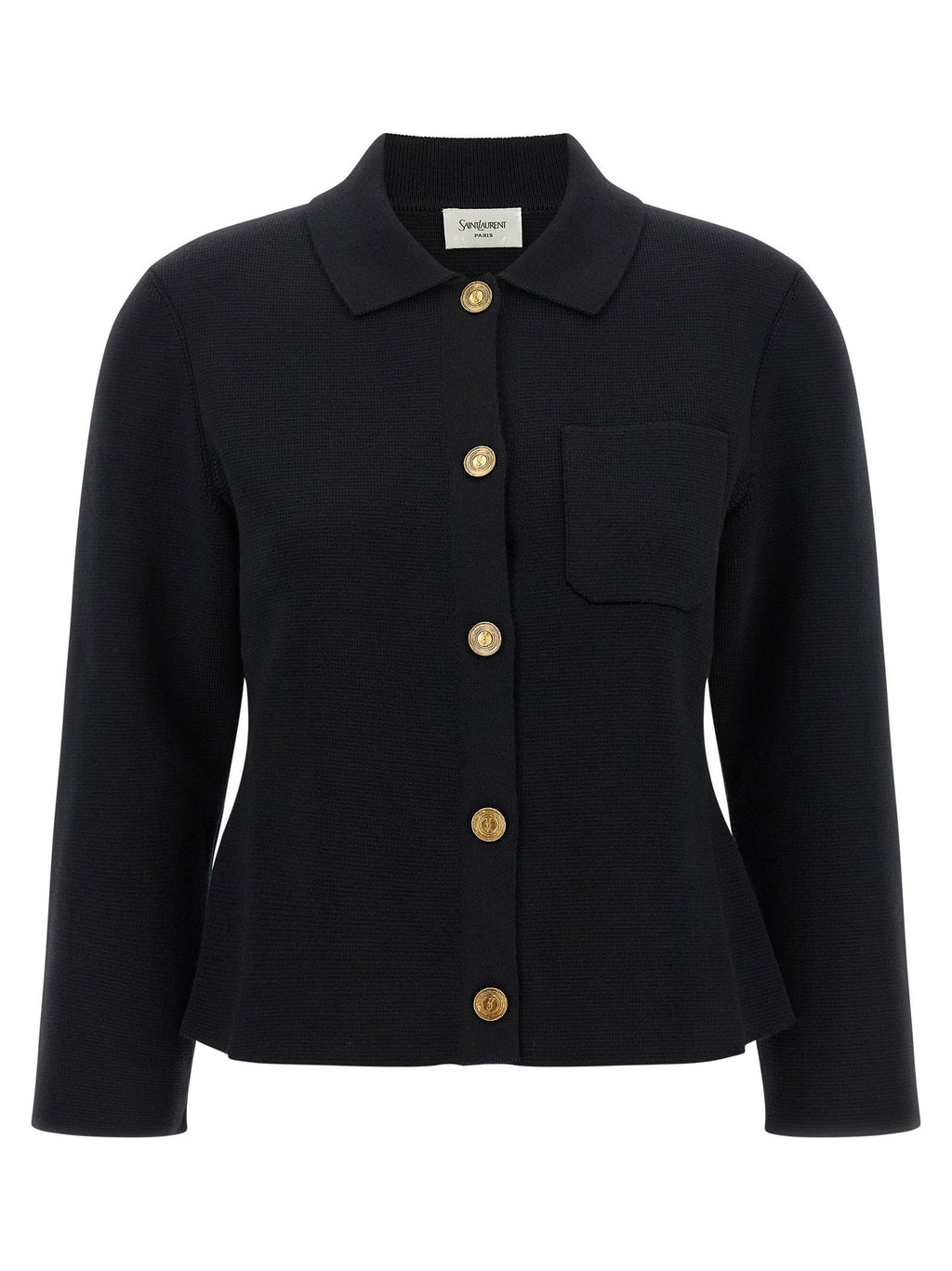 Saint Laurent Cassandre Medallion Cardigan