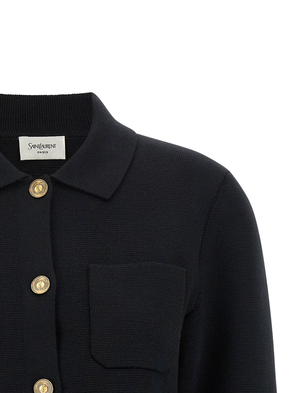 Saint Laurent Cassandre Medallion Cardigan