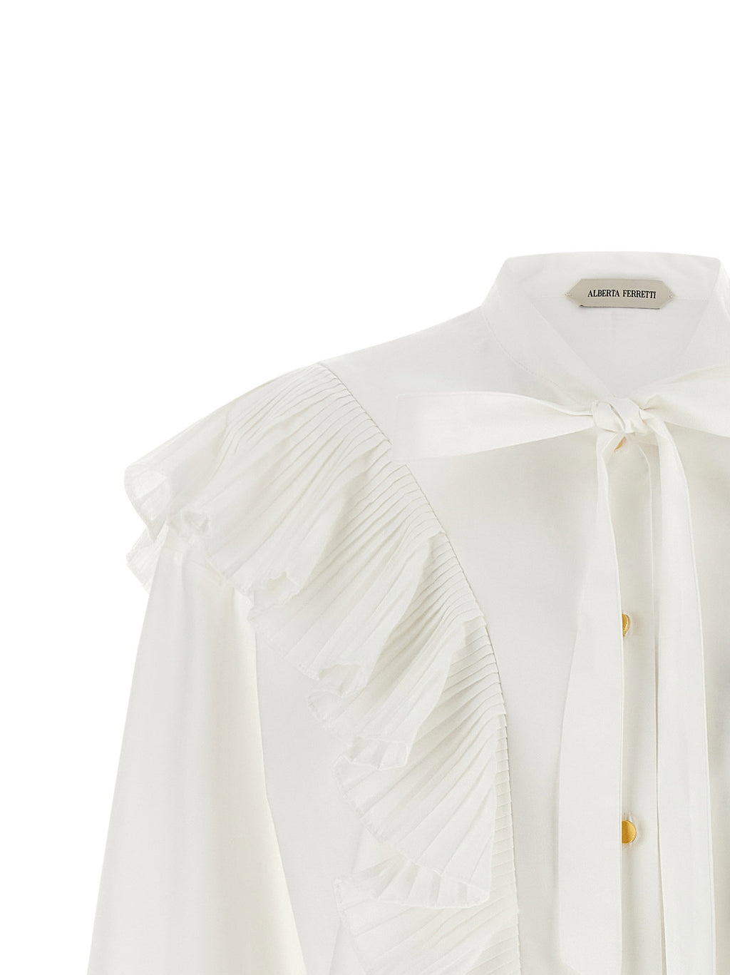 Alberta Ferretti Pleated Ruffle Shirt