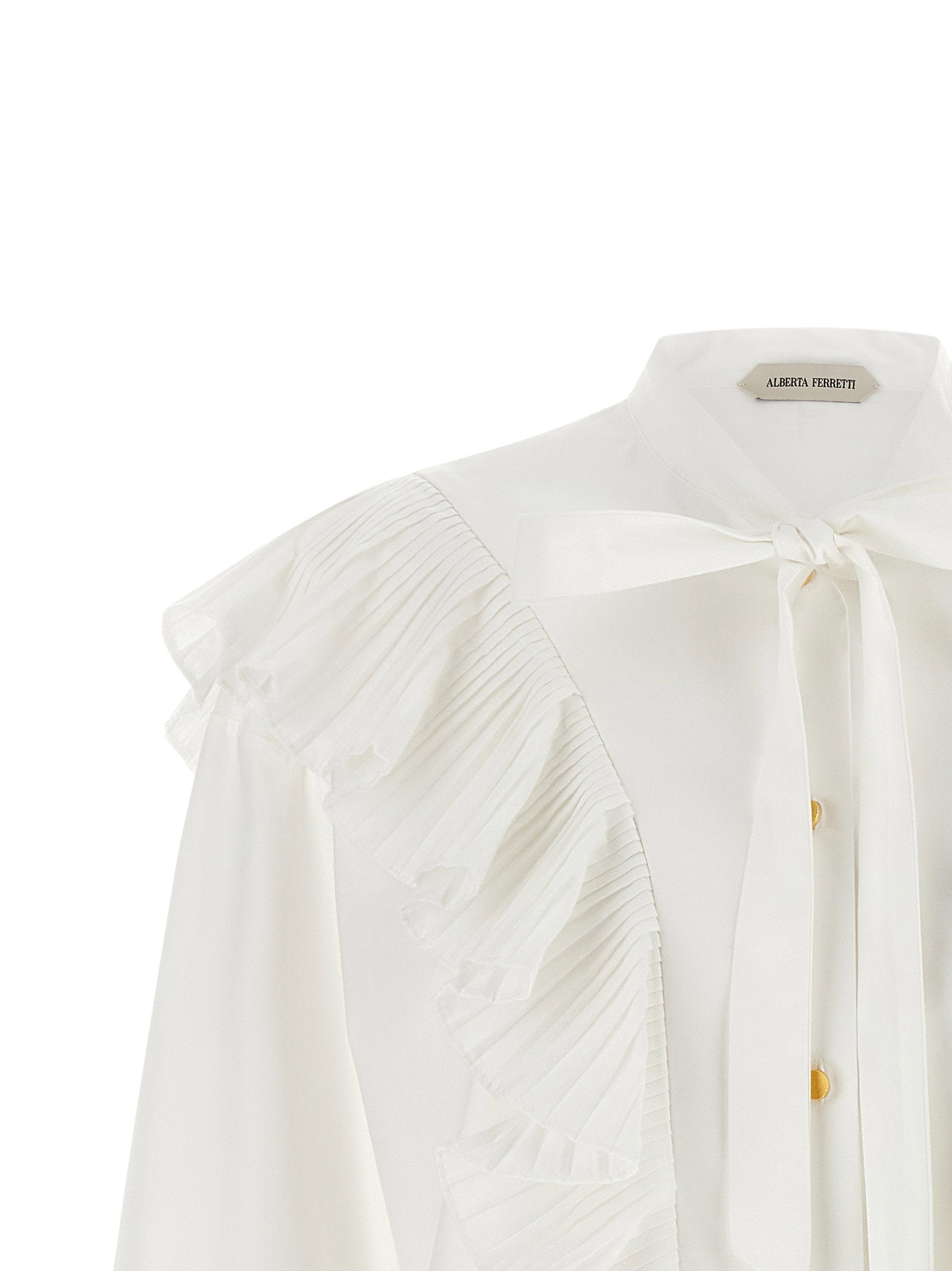 Alberta Ferretti Pleated Ruffle Shirt