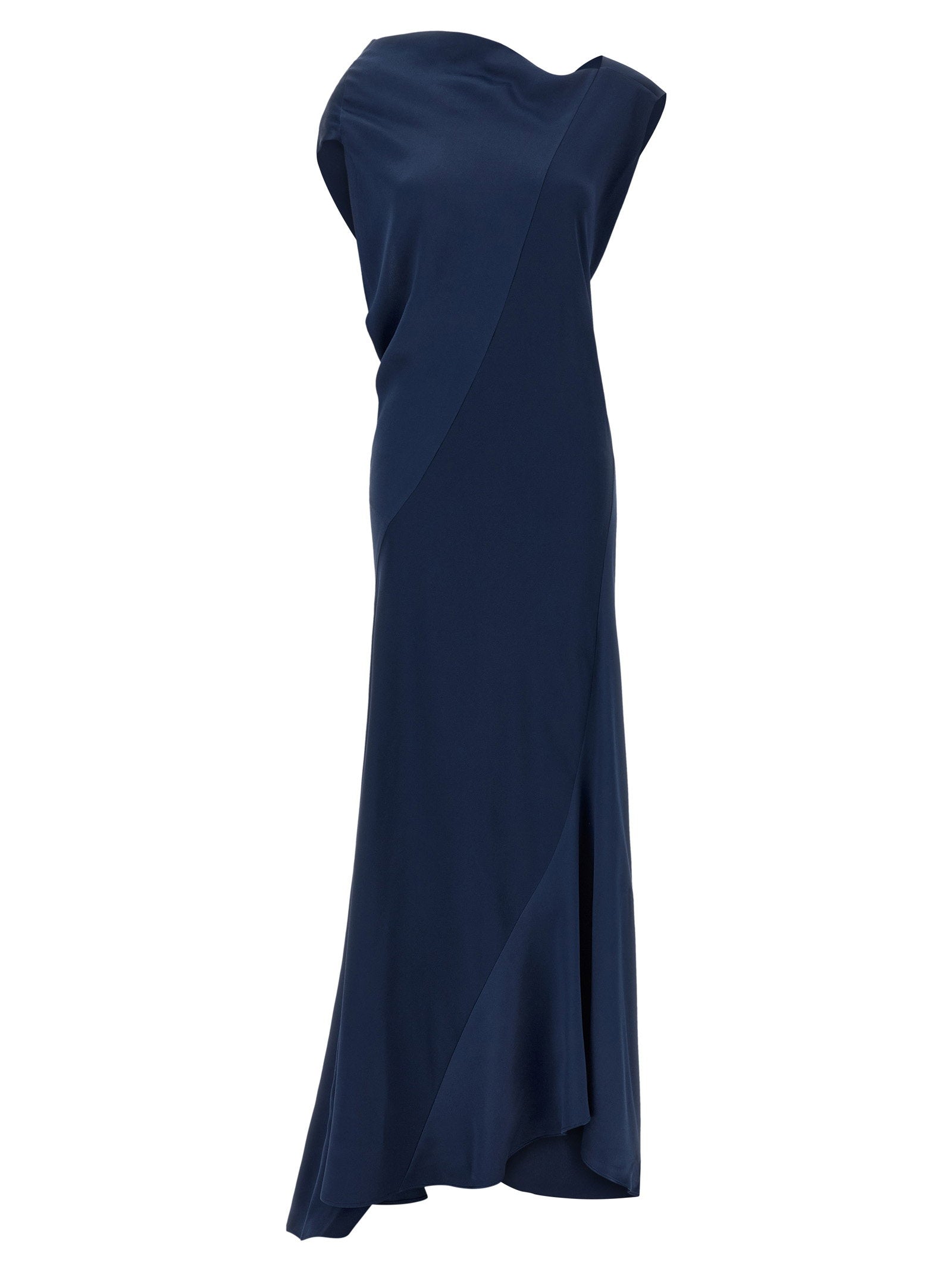 Alberta Ferretti Draped Asymmetrical Dress