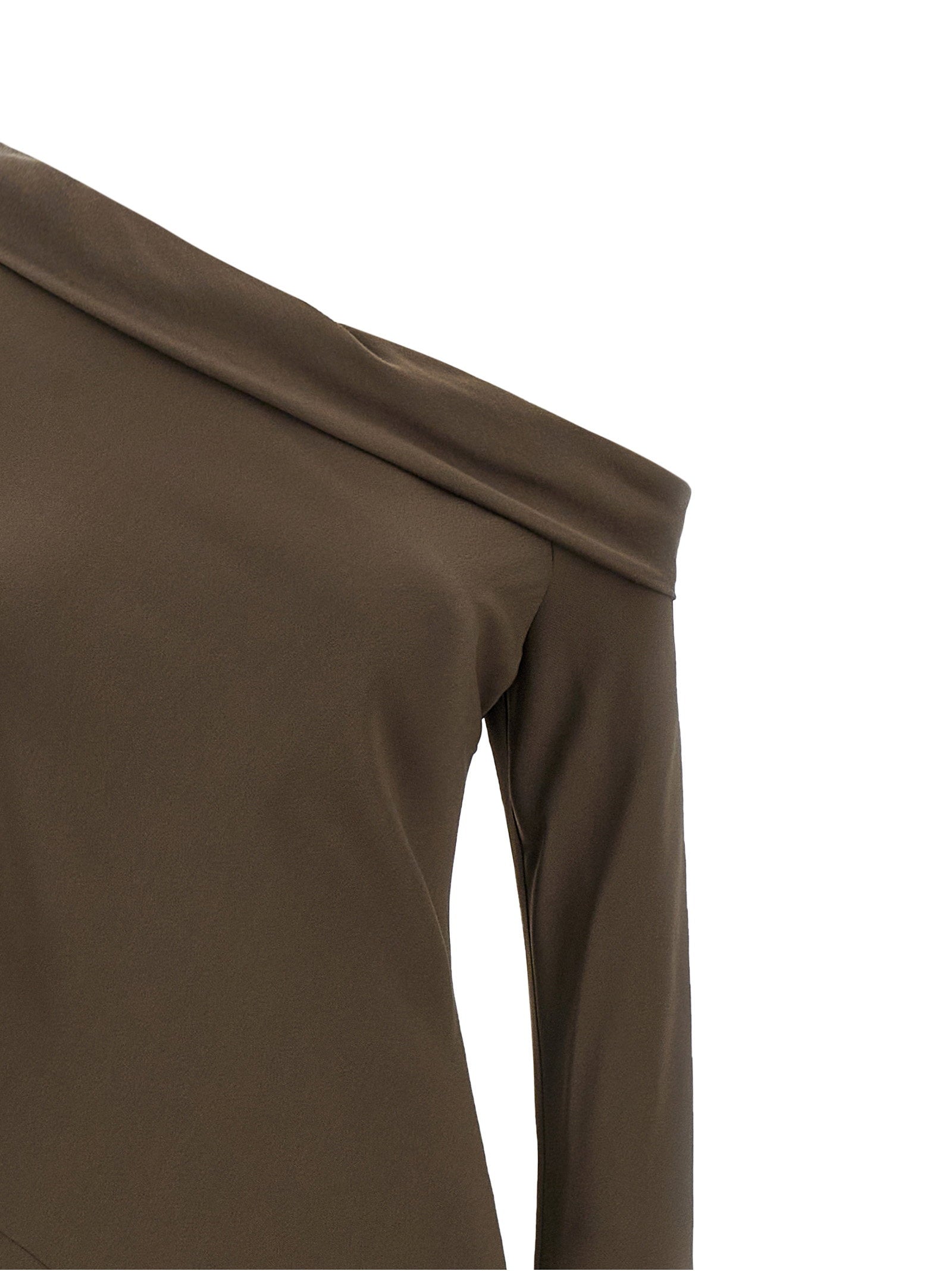 Alberta Ferretti Bare Shoulder Dress