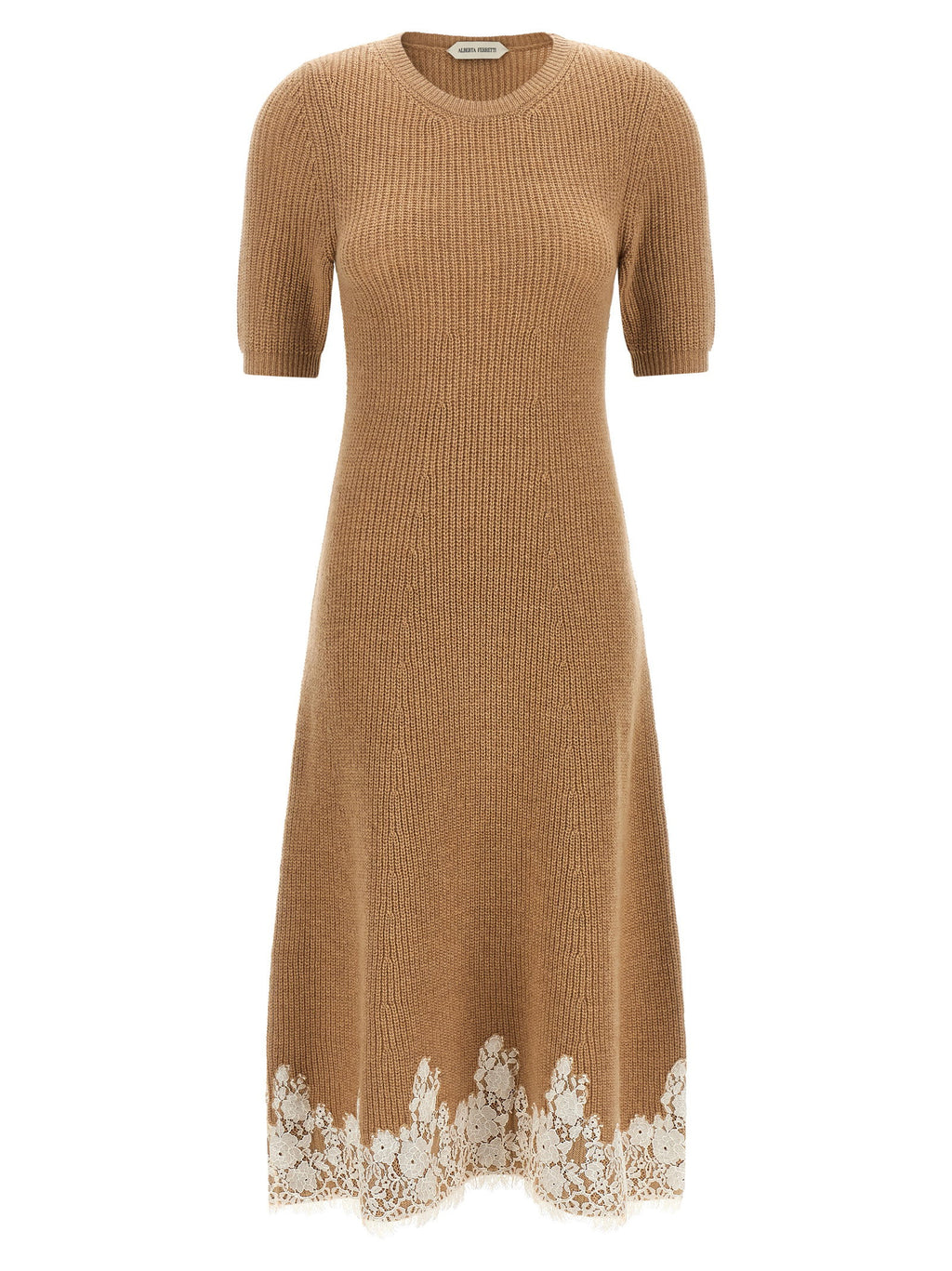 Alberta Ferretti Lace Hem Dress