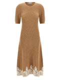 Alberta Ferretti Lace Hem Dress