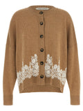 Alberta Ferretti Lace Insert Cardigan