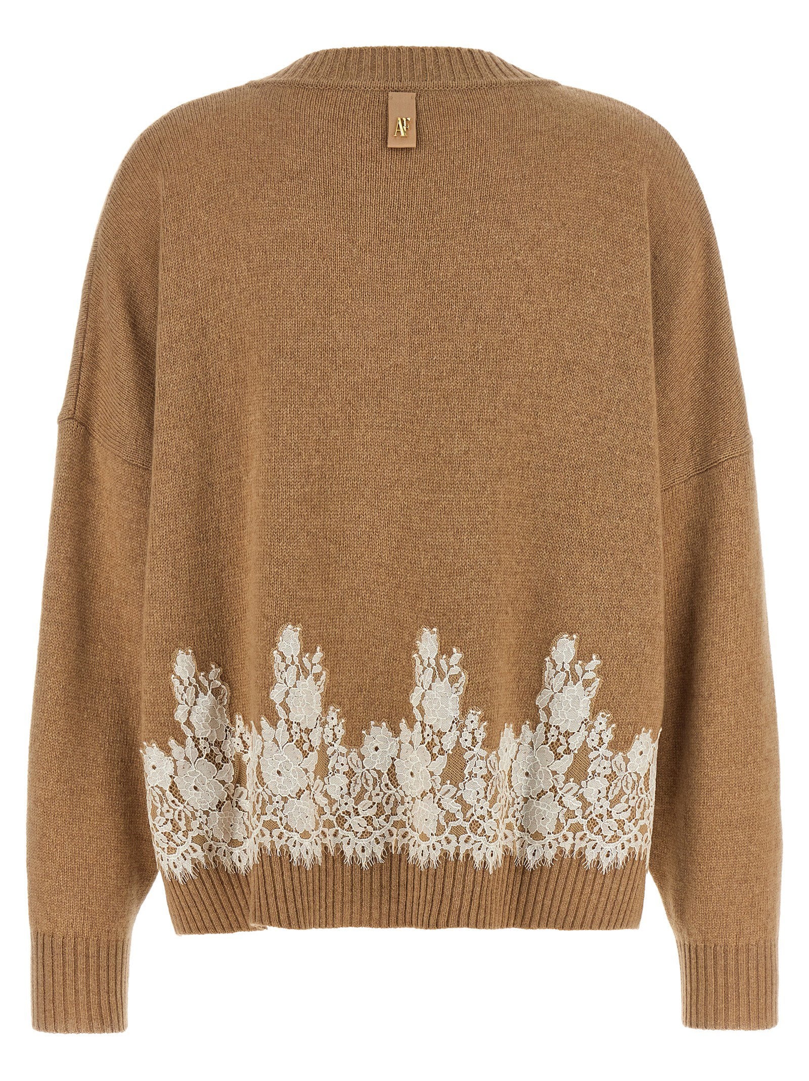 Alberta Ferretti Lace Insert Cardigan