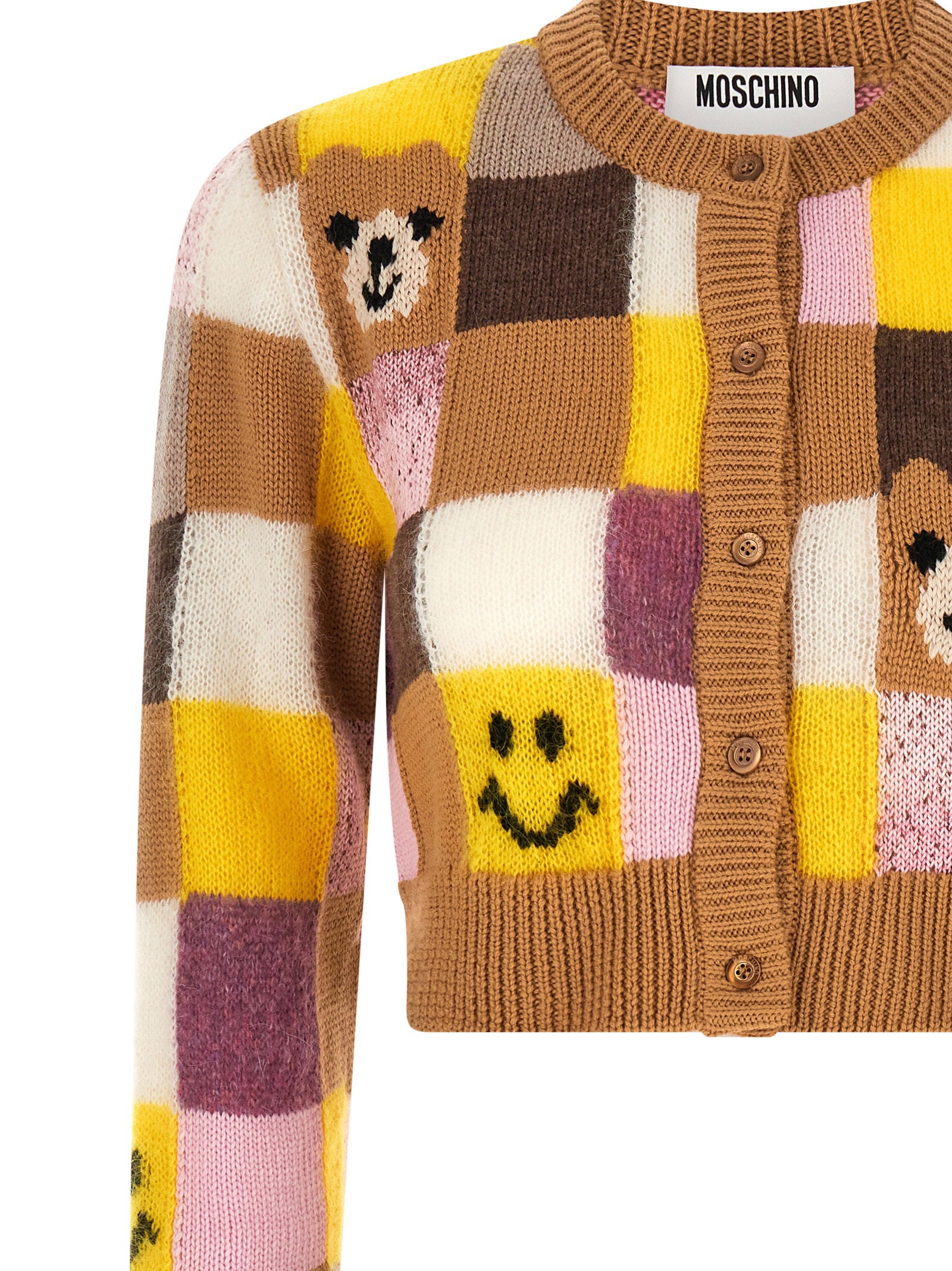 Smiley® E Moschino Teddy Bear Cardigan