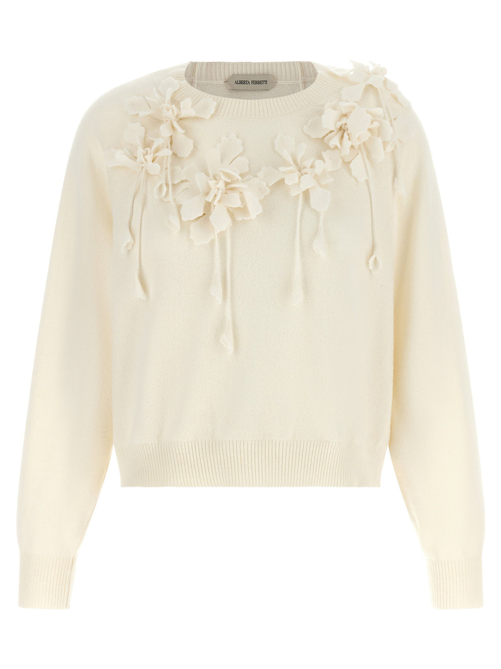 Alberta Ferretti Embroidered Flower Sweater