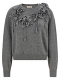 Alberta Ferretti Embroidered Flower Sweater