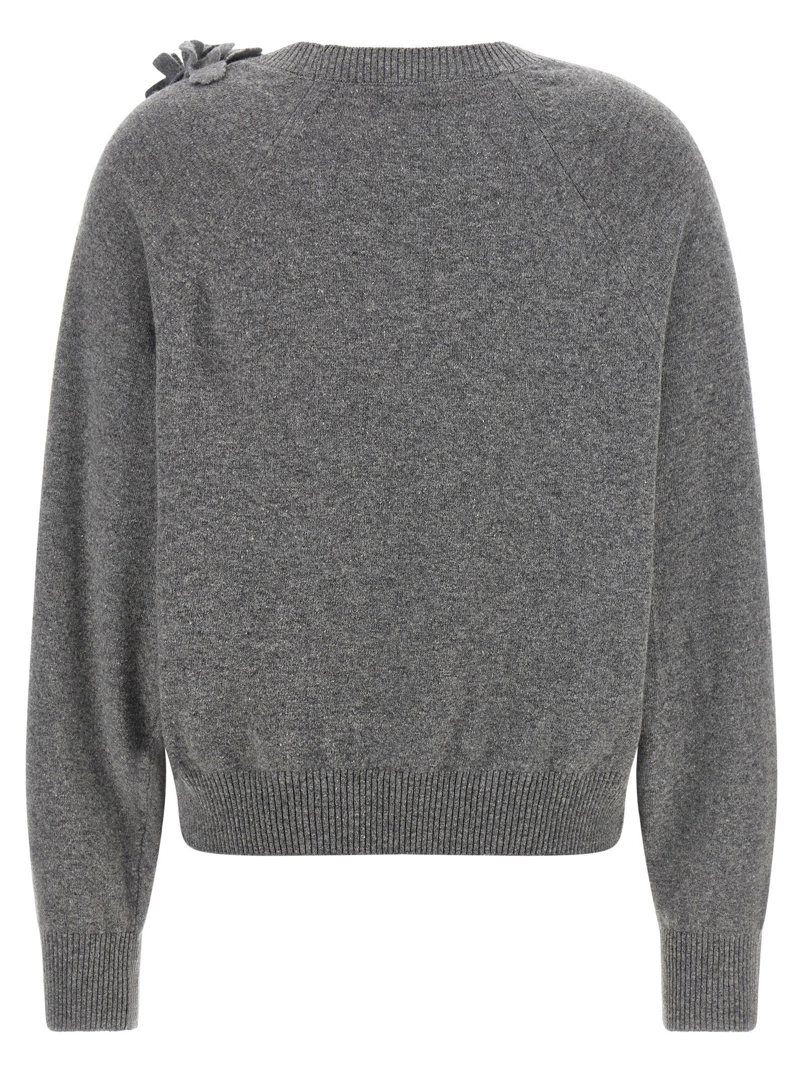 Alberta Ferretti Embroidered Flower Sweater