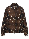 Ganni Check Flower Bomber Jacket