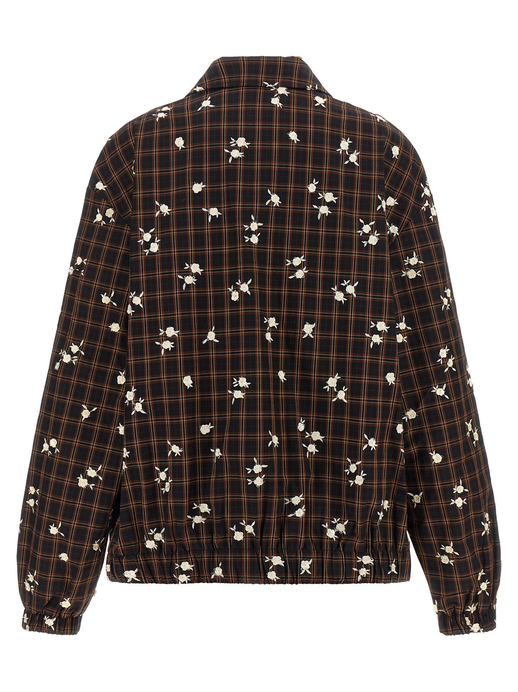 Ganni Check Flower Bomber Jacket