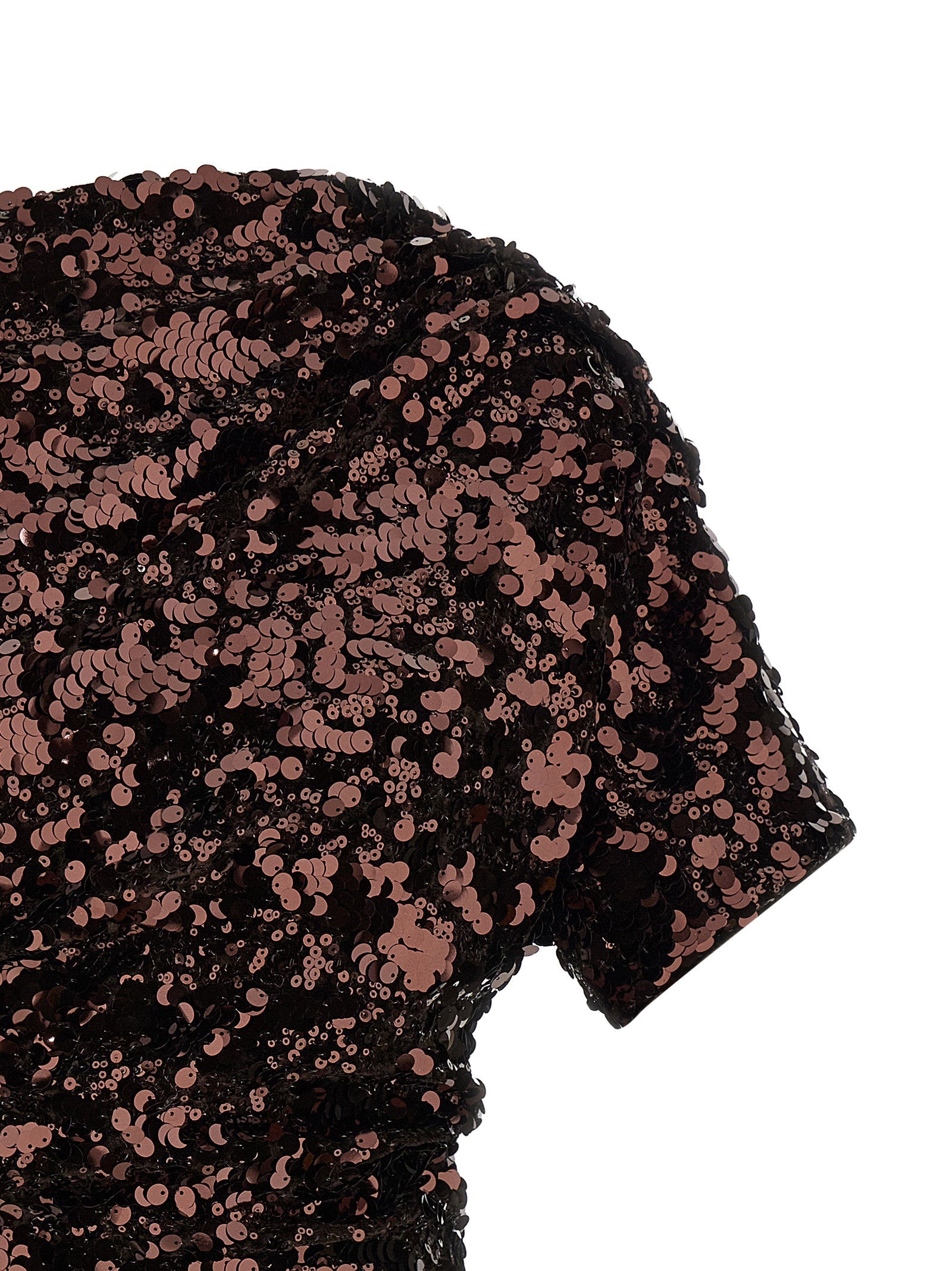 Ganni Brown Sequins Mini Dress