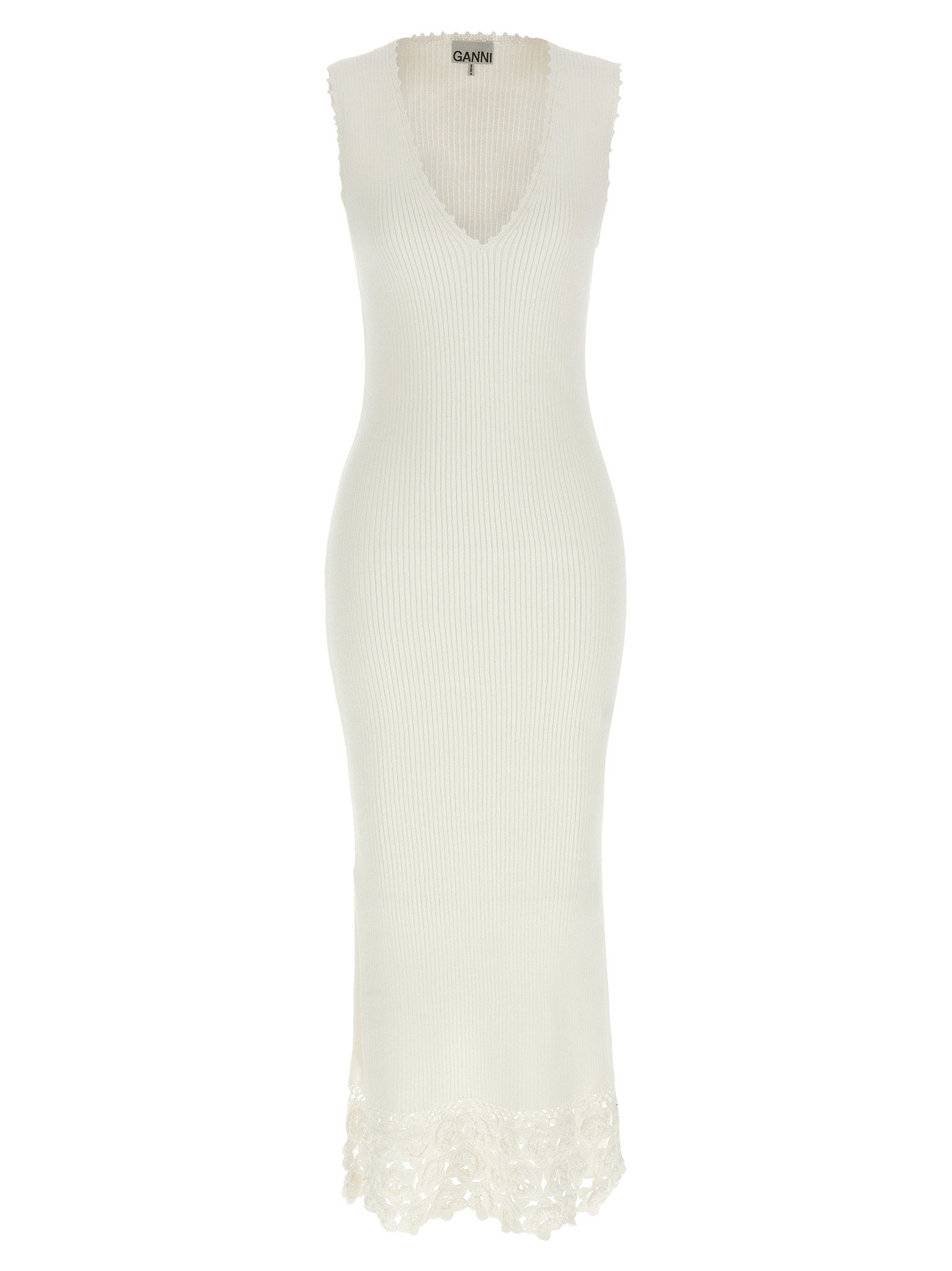 Ganni Cotton Crochet Dress