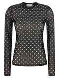 Ganni Printed Sheer Sweater
