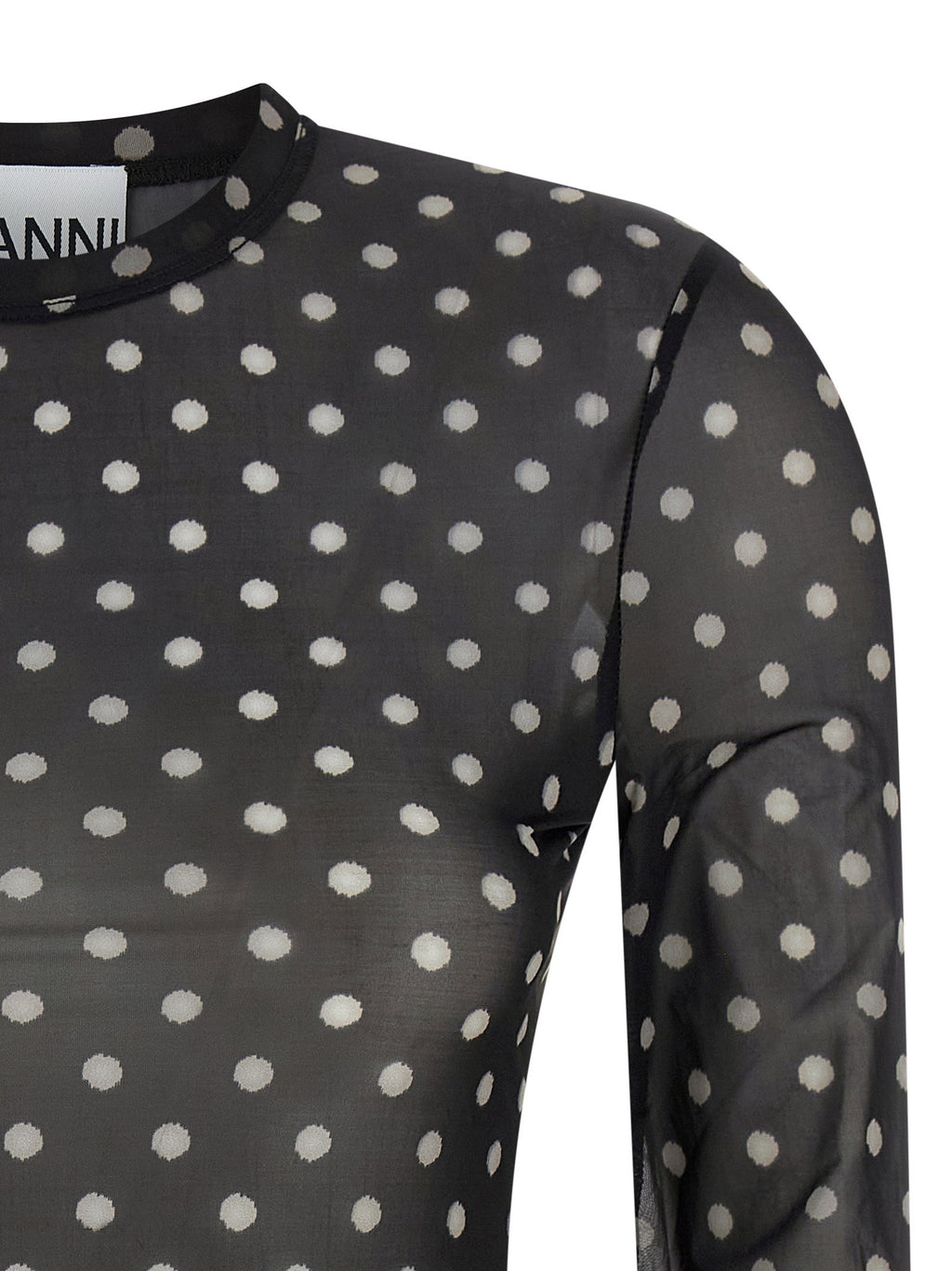 Ganni Printed Sheer Sweater