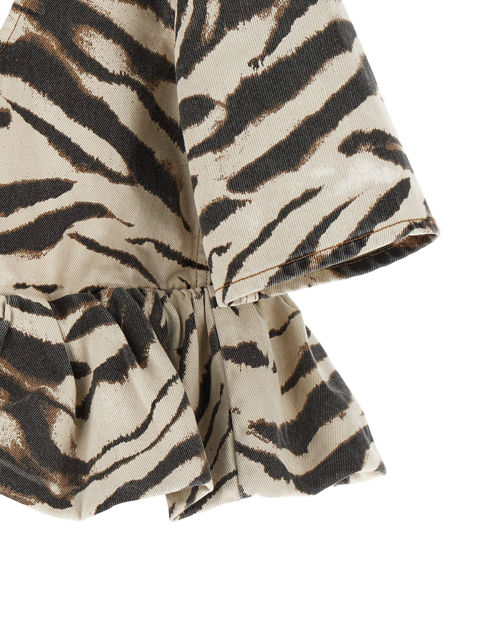 Ganni Zebra Denim Top