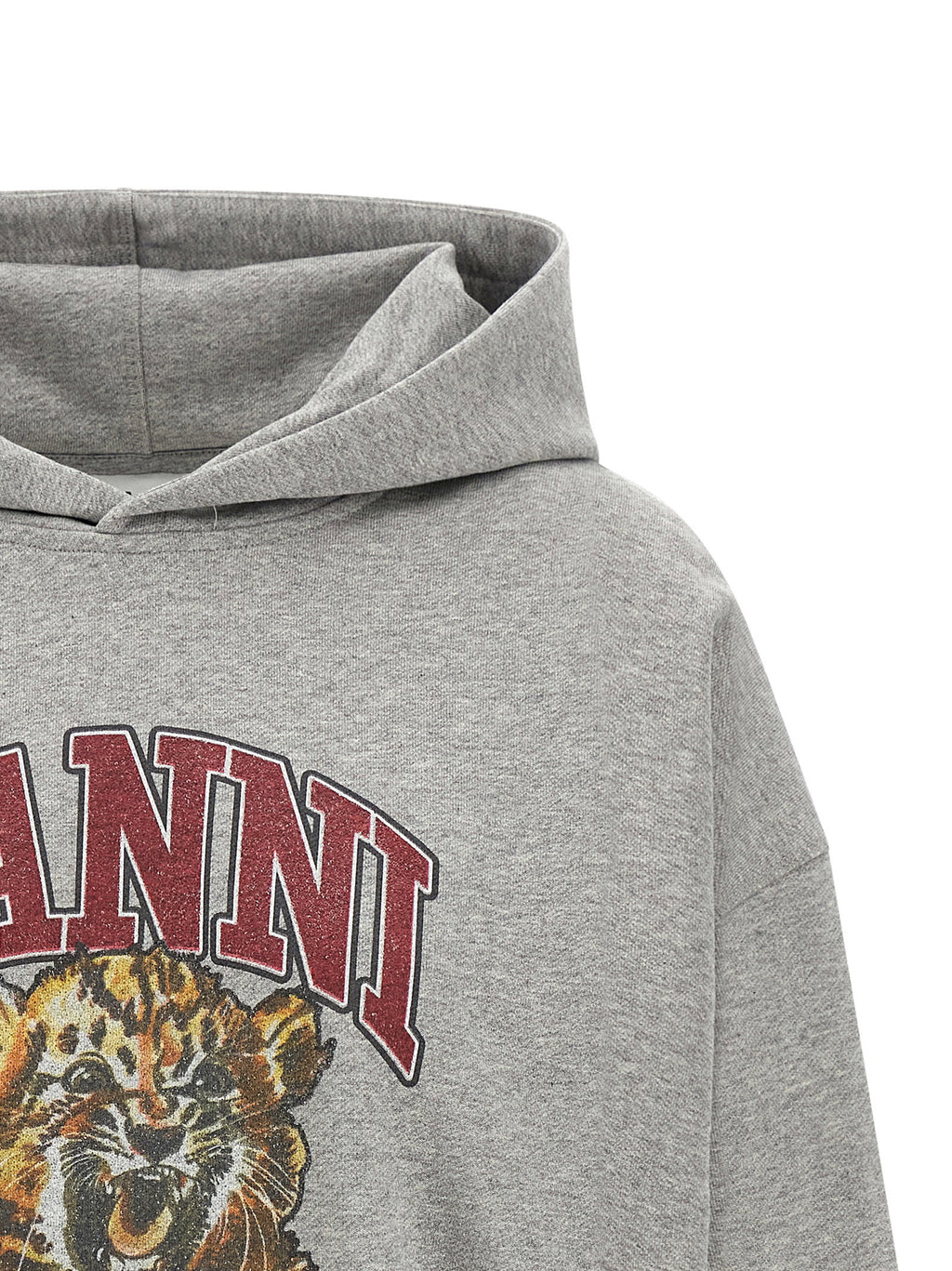 Ganni Grey Tiger Hoodie