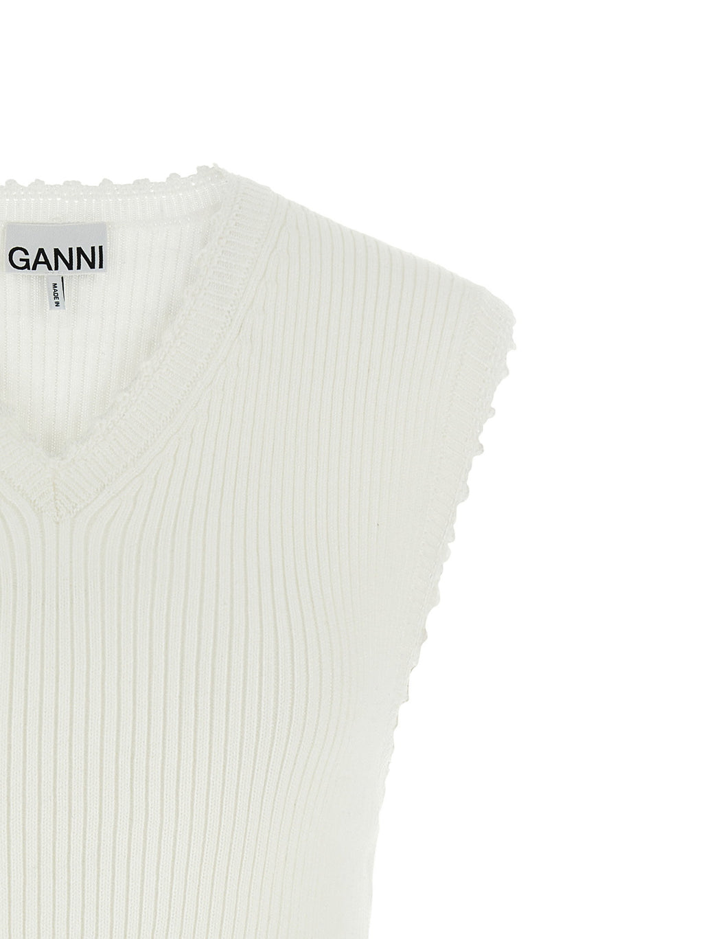 Ganni Cotton Crochet Vest