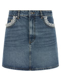 Ganni Denim And Lace Skirt