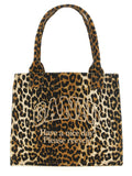 Ganni Leopard Large Shopping Bag