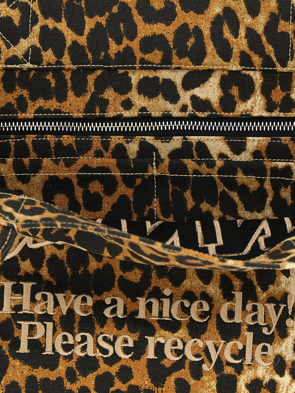 Ganni Leopard Large Shopping Bag