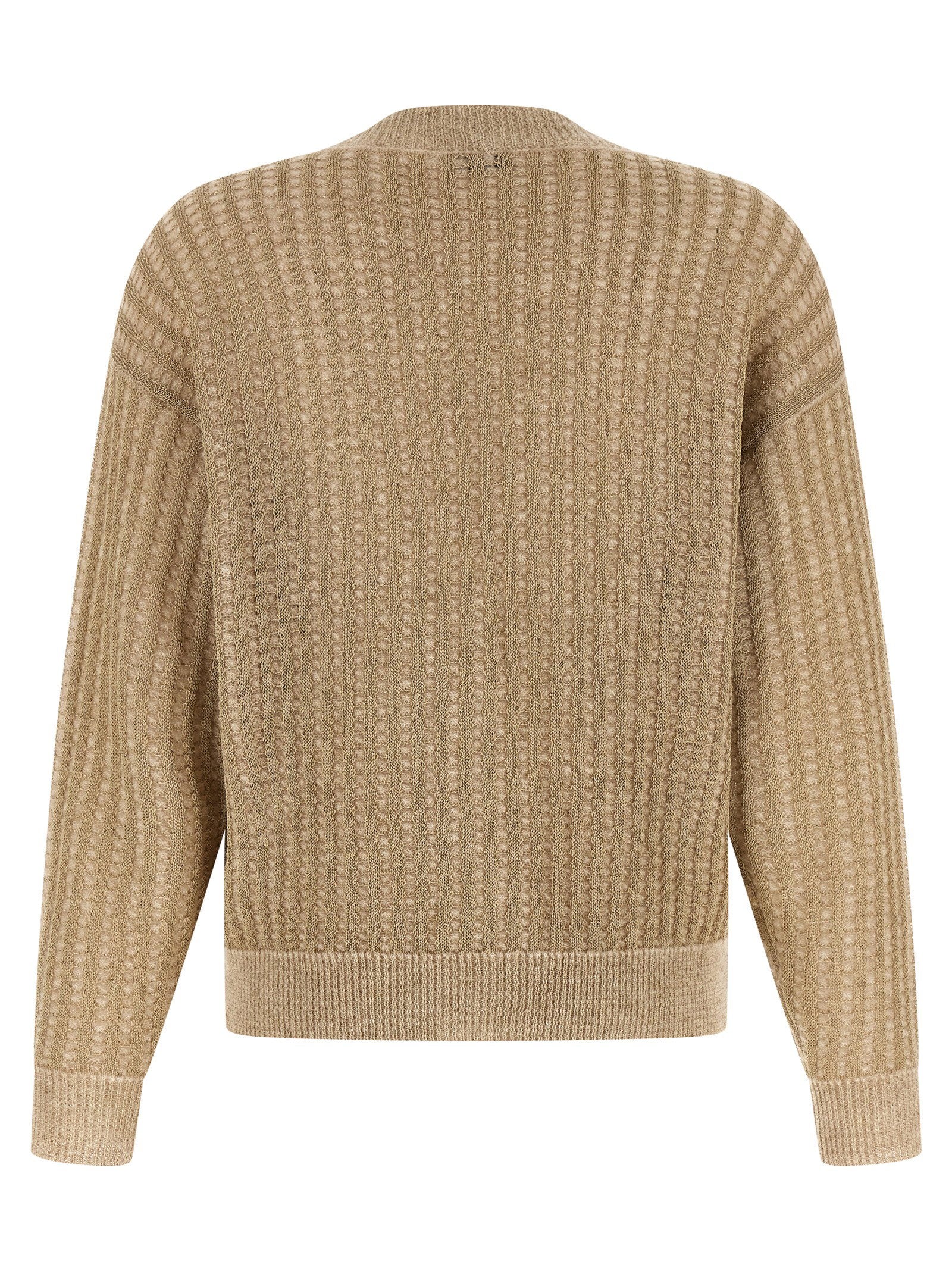 Peserico Waffle Lamé Cardigan