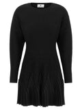 Elisabetta Franchi Knitted Pleated Dress
