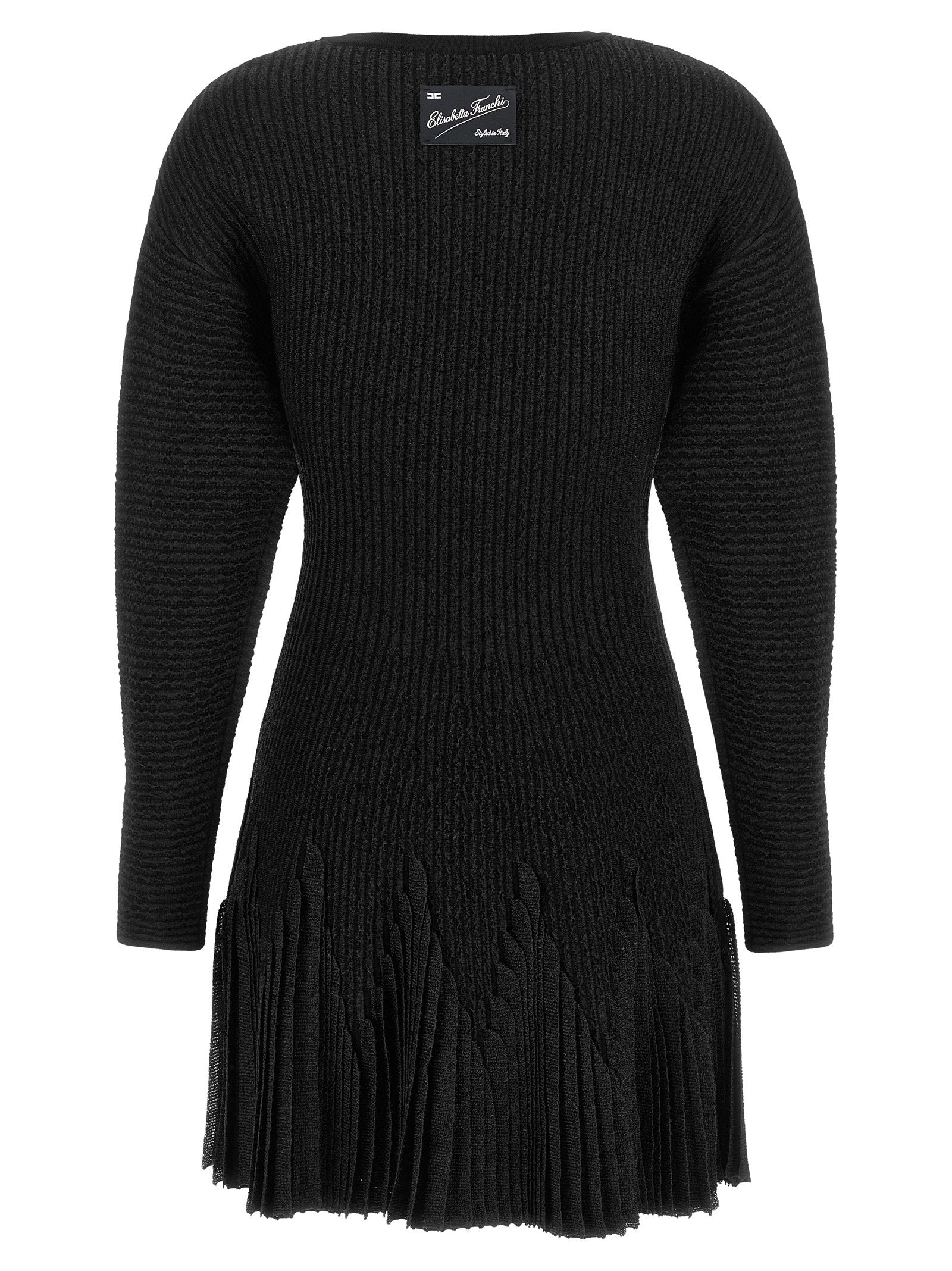 Elisabetta Franchi Knitted Pleated Dress
