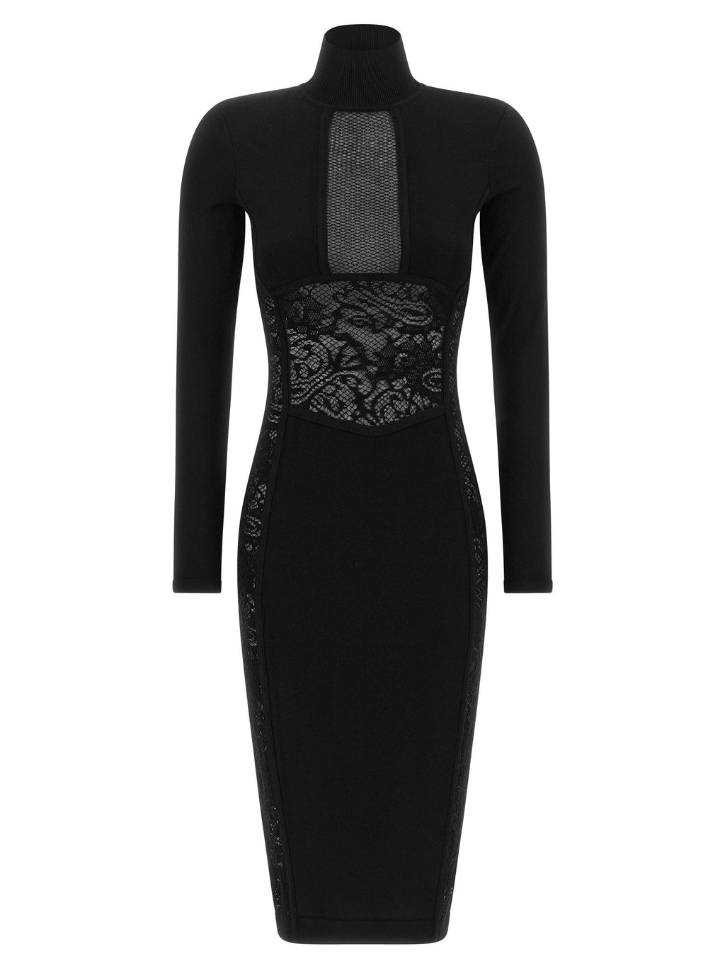Elisabetta Franchi Knitted And Lace Dress