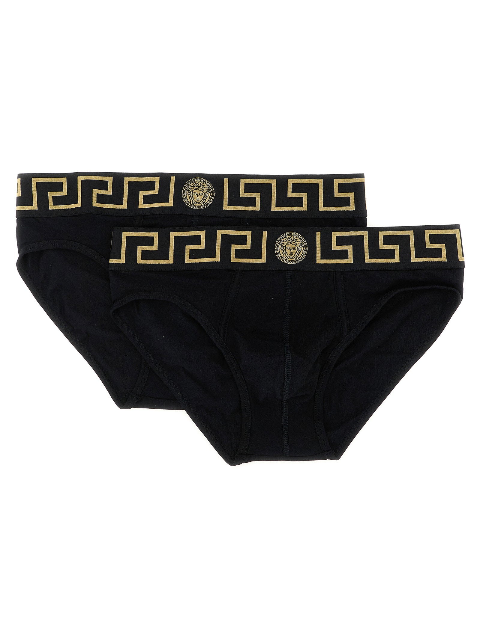 Versace 2-pack Briefs With Greca Pattern
