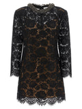 Self-Portrait Lace Dress With Jewel Collar